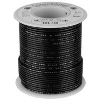 Main product image for Consolidated 22 AWG Black Stranded Hook-Up Wire 101-740